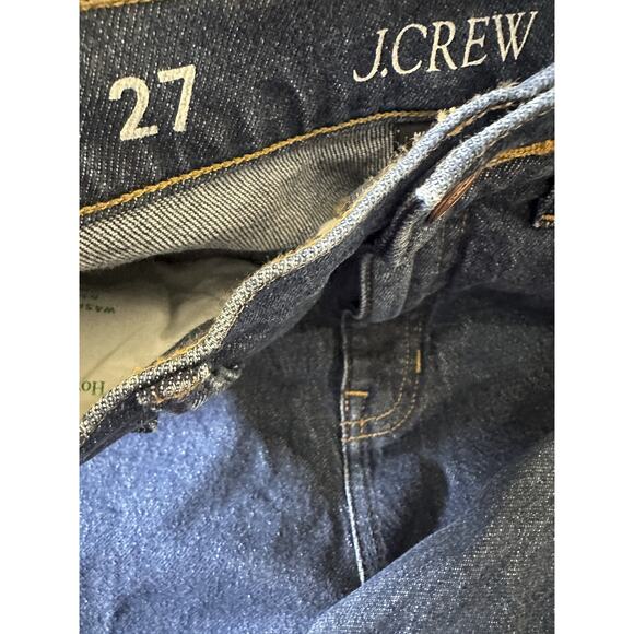 J.Crew 2024 Denim Wide Leg Trouser Jeans High Rise BP479 Blue 32" Inseam Size 27 - Picture 9 of 14